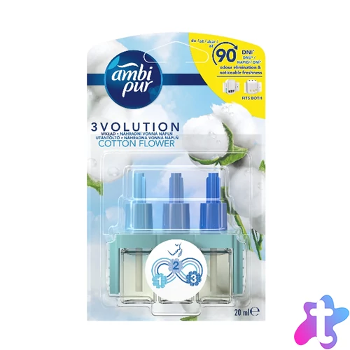Légfrissítő elektromos utántöltő 20 ml Ambi Pur 3 Volution Cotton Flower