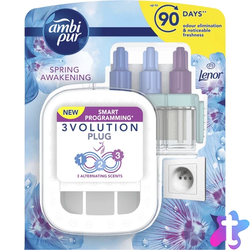 Légfrissítő elektromos kezdőcsomag 20 ml Ambi Pur 3 Volution Lenor Spring