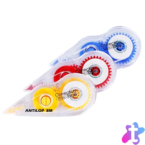 Hibajavító roller 5mm x 8m Compact áttetsző test vegyes színekben Antilop