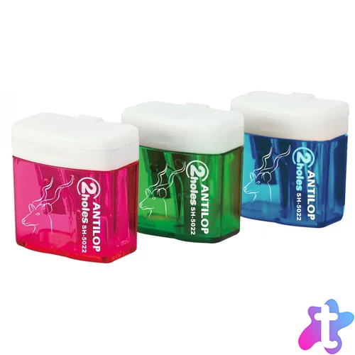 Hegyező 2 lyukú műanyag tartályos Antilop SH-5022