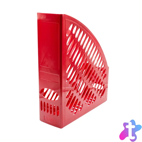 Iratpapucs 8cm, műanyag, 80x320x250mm, ARK piros
