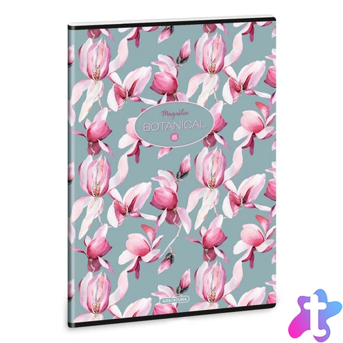 Füzet iskolai A4, 40lap, kockás Ars Una ROSY MAGNOLIA (5252) 23 10db/csomag