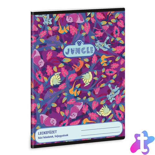 Leckefüzet A5, tűzött 38 lap Ars Una JUNGLE (5259) 23 10db/csomag