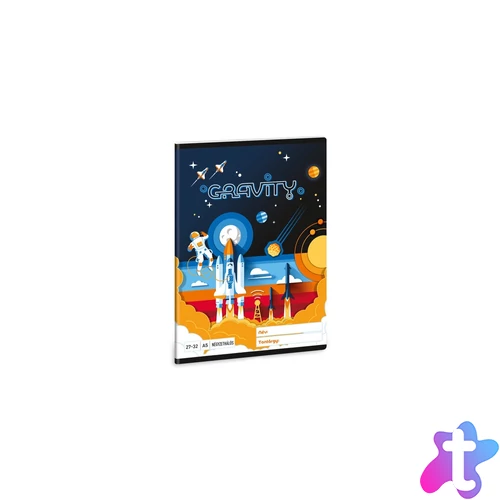Füzet iskolai A5, 32lap, kockás 27-32 Ars Una GRAVITY 10db/csomag