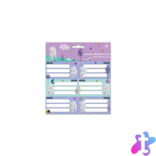 Füzetcímke (3*6 db) Ars Una UNICORN