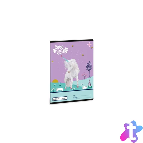 Füzet iskolai A5, 32lap, sima 20-32 UNICORN 10db/csomag
