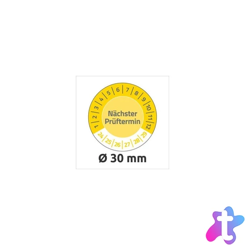 Etikett címke, o30mm, eltávolíthatatlan 8 címke/ív, 10 ív/doboz, Avery sárga