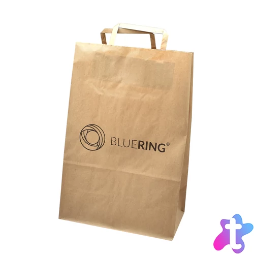 Szalagfüles papírtáska 32x15x44cm Bluering® barna