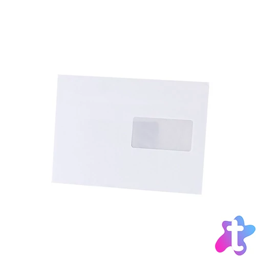 Boríték LC/5 szilikonos bélésnyomott jobb ablakos 45x90mm 162x229mm J20A60 Bluering® fehér