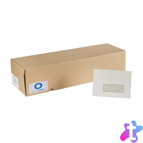 Boríték LC6 öntapadó újrahasznosított jobb ablakos (35x90mm) Bluering®