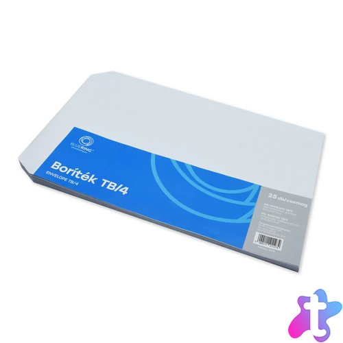 Boríték TB/4 öntapadó bélésnyomott 250x353mm Bluering® 25 db/csom fehér