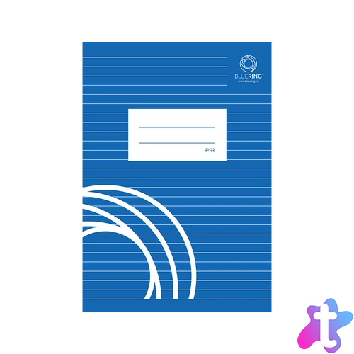 Füzet iskolai A5, 32lap, vonalas 21-32 4-8 osztályos Bluering®
