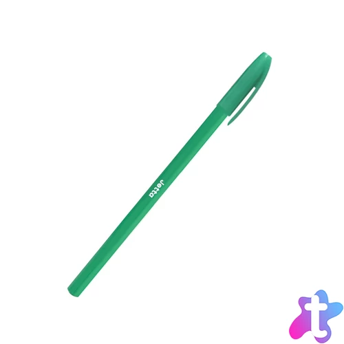 Golyóstoll 0,7mm eldobható, hatszögletű test kupakos Bluering® Jetta, írásszín zöld