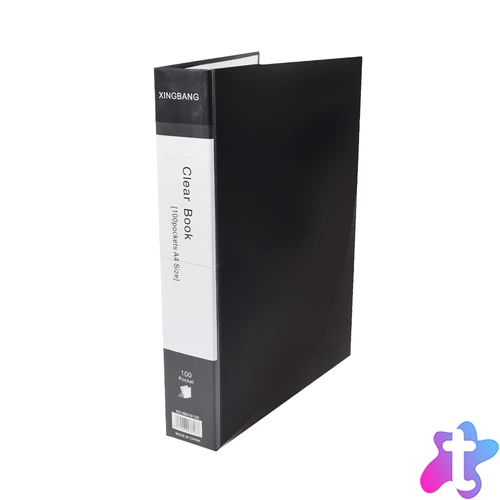 Iratvédő mappa A4, 100 tasakos Bluering®, fekete