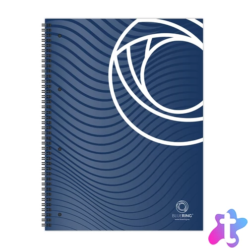 Spirálfüzet A4, 80lap, perforált lyukasztott Bluering® vonalas