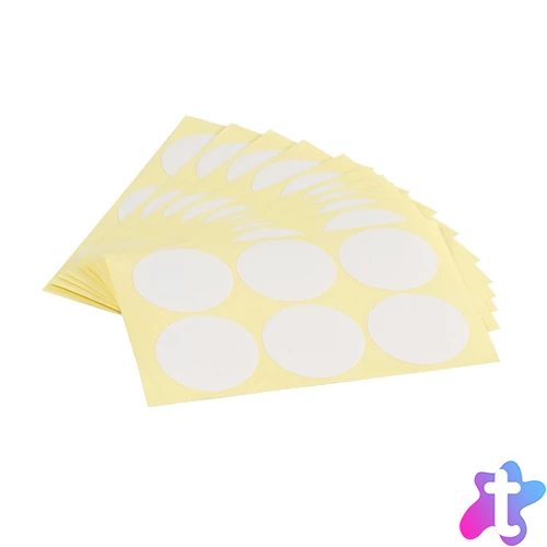 Etikett címke, 50mm, körcímke 60 db/csomag Bluering® fehér