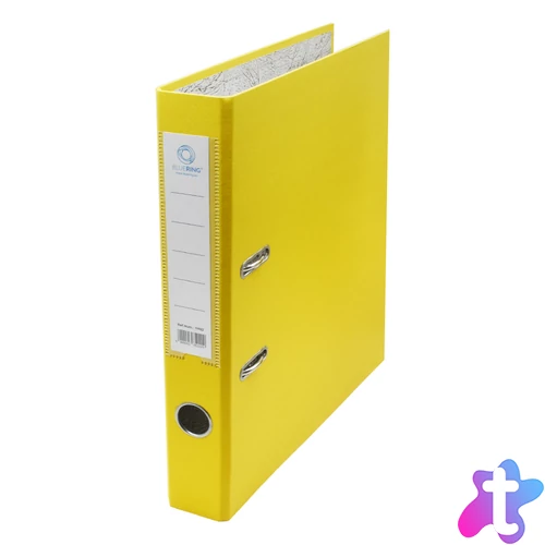 Iratrendező A4, 5cm, két oldalt PP borítás,lapraszerelt, Bluering® Premium sárga
