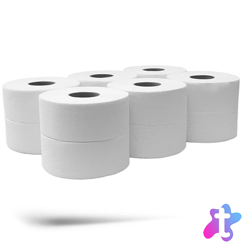 Toalettpapír 2 rétegű közületi átmérő: 19 cm 100 % cellulóz 100 m/tekercs 12 tekercs/csomag Bluering® hófehér