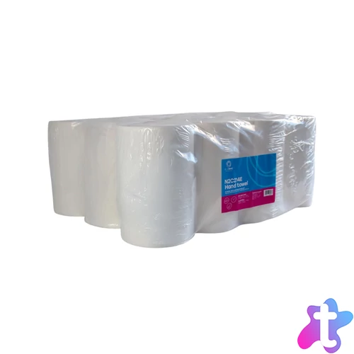 Kéztörlő 2 rétegű tekercses átmérő: 13 cm 100% cellulóz 12 tekercs/csomag Bluering®NC214E hófehér