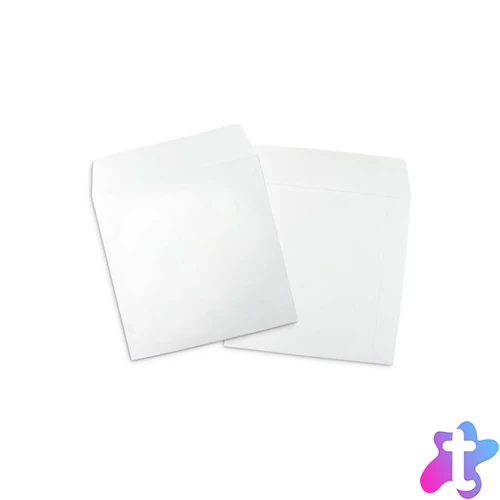 Boríték TCD öntapadó CD/DVD papírtok 125x125mm, 100 db/csomag, Bluering®