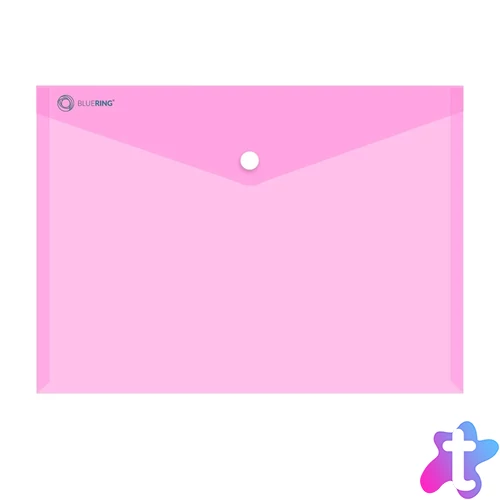 Irattartó tasak A4, PP patentos Bluering® transzparens pink