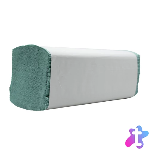 Kéztörlő 1 rétegű V hajtogatott 250 lap/csomag 21 x 25 cm 20 csomag/karton Bluering®_61306 zöld