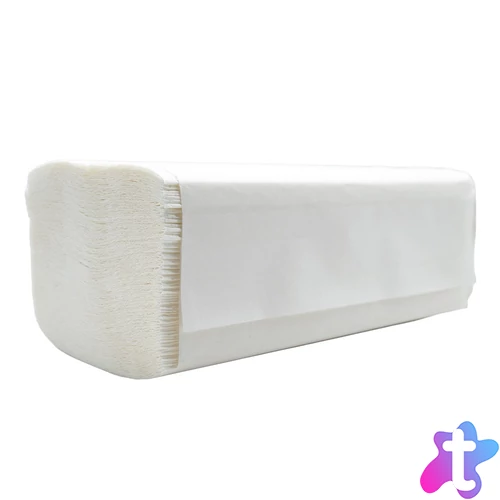 Kéztörlő 1 rétegű V hajtogatott 200 lap/csomag 23 x 21 cm 20 csomag/karton Bluering® fehér 100% cellulóz