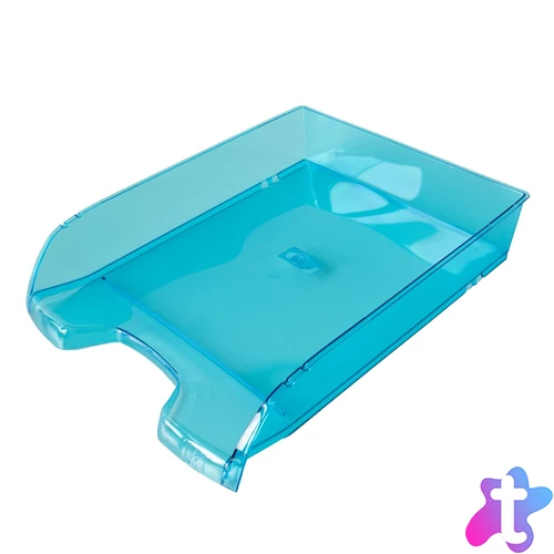 Irattálca műanyag 550 extra széles 345x270x67mm, Bluering®, áttetsző kék