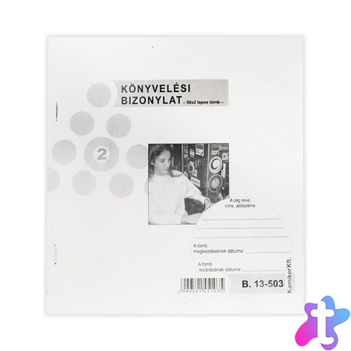 Könyvelési bizonylat 50x2 lapos tömb 203x198 mm B.13-503/V
