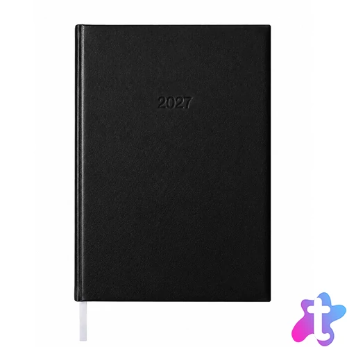 Határidőnapló agenda Standard B/5, napi fehér lapokkal fekete Bluering® 2027.