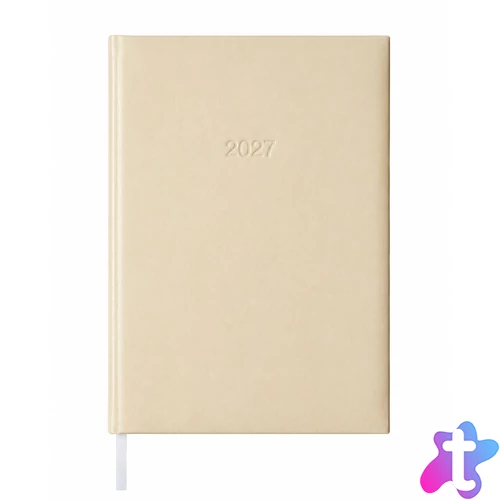 Határidőnapló agenda Standard B/5, napi fehér lapokkal drapp Bluering® 2027.