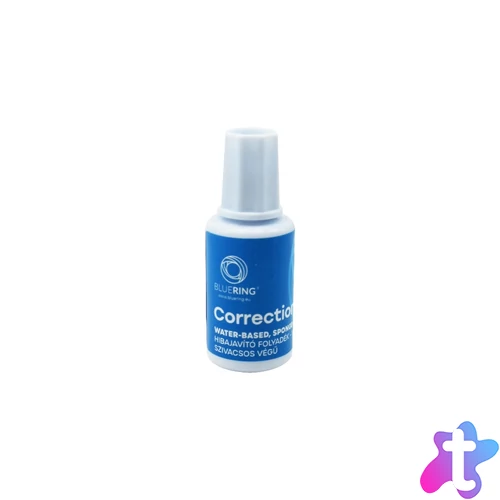 Hibajavító folyadék 20ml, vízbázisú szivacsos végű Bluering®