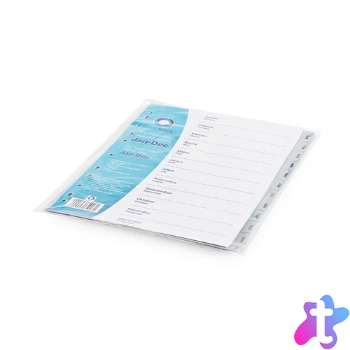 Regiszter műanyag jan-dec Bluering® szürke