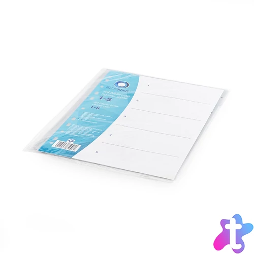 Regiszter műanyag 1-5 Bluering® szürke