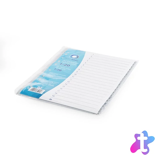Regiszter műanyag 1-20 Bluering® szürke