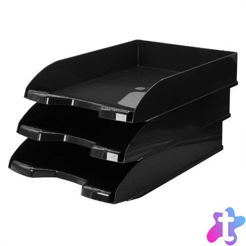 Irattálca műanyag 345, 345x255x65mm, Bluering®, fekete