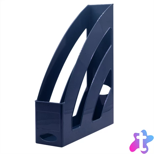 Iratpapucs 8cm, műanyag, 80x327x253mm, Bluering®, sötétkék