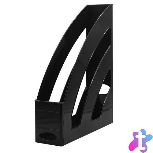 Iratpapucs 8cm, műanyag, 80x327x253mm, Bluering®, fekete