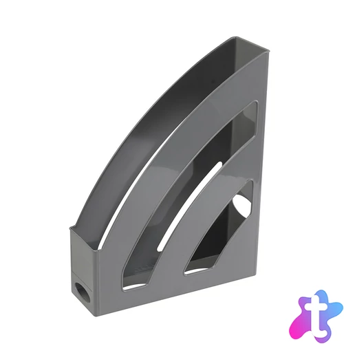 Iratpapucs 8cm, műanyag, 80x327x253mm, Bluering®, szürke