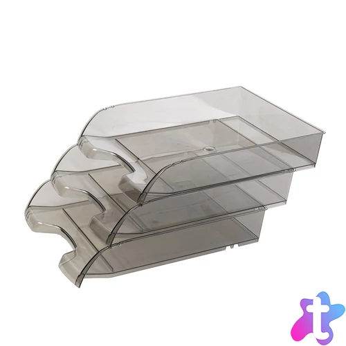 Irattálca műanyag 550 extra széles 345x270x67mm, Bluering®, füst