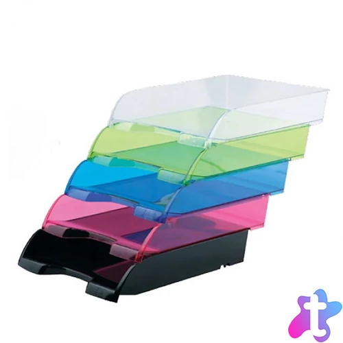 Irattálca műanyag 550 extra széles 345x270x67mm, Bluering®, áttetsző piros