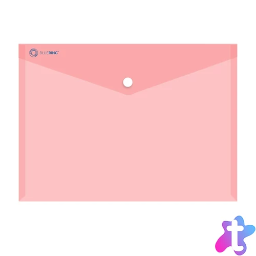 Irattartó tasak A4, PP patentos Bluering® transzparens piros