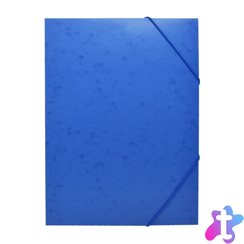Gumis mappa A4, festett prespán mintás karton Bluering® kék