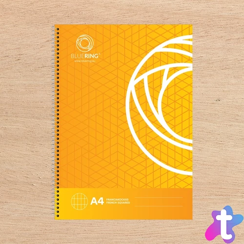Spirálfüzet A4, 70lap Bluering® franciakockás