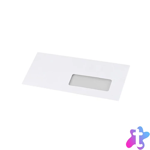 Boríték LA4 enyvezett bélésnyomott jobb ablakos 35x90mm 110 × 220mm J28A20 Bluering® fehér