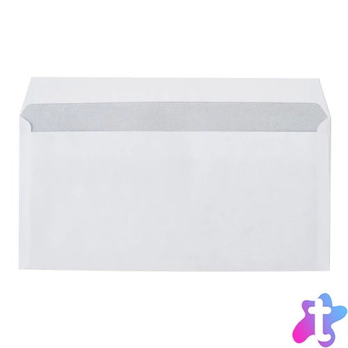 Boríték LA4 szilikonos bélésnyomott jobb ablakos 35x90mm 110x220mm J28A20 Bluering® fehér