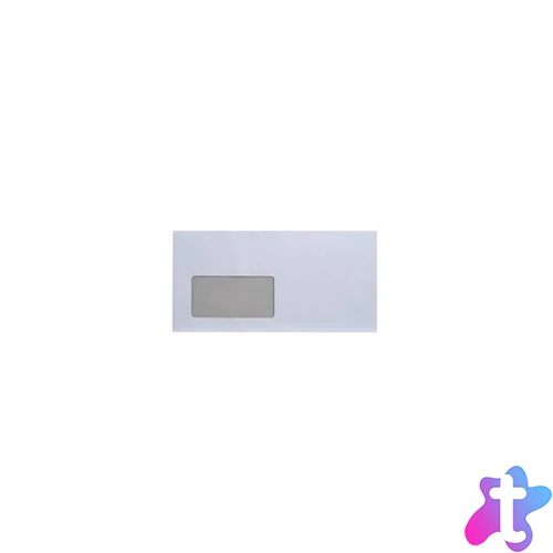 Boríték LA4 szilikonos bélésnyomott bal ablakos 35x90mm 110x220mm B20A20 Bluering® fehér