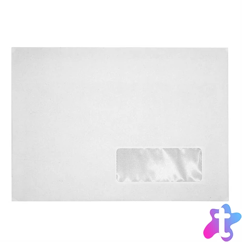 Boríték LC/5 öntapadó bélésnyomott jobb ablakos 35x90mm 162x229mm J28A20 Bluering® fehér