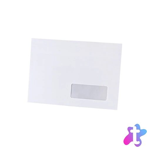 Boríték LC/5 szilikonos bélésnyomott jobb ablakos 35x90mm 162x229mm J28A20 Bluering® fehér