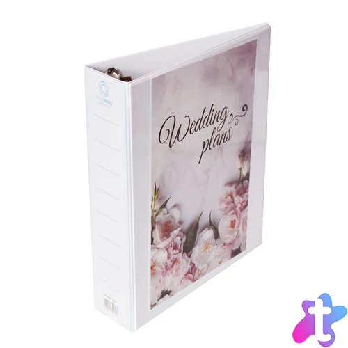 Gyűrűskönyv panorámás A4, 5cm, 4 gyűrűs Bluering® fehér